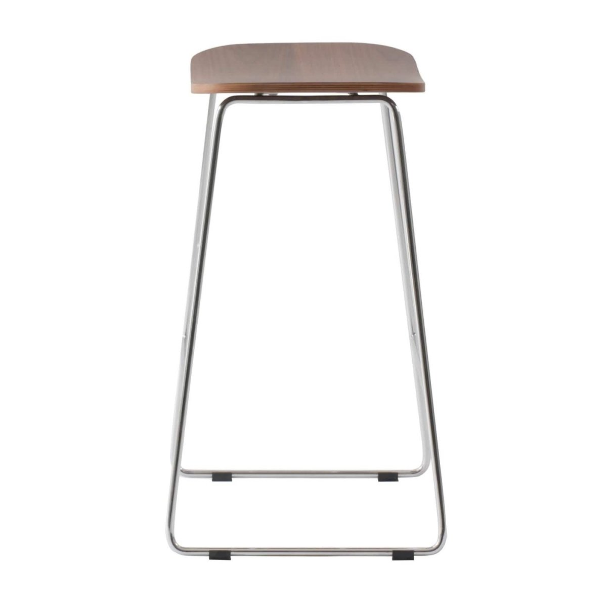 Melrose Modern Wood Counter Stool With Chrome Frame
