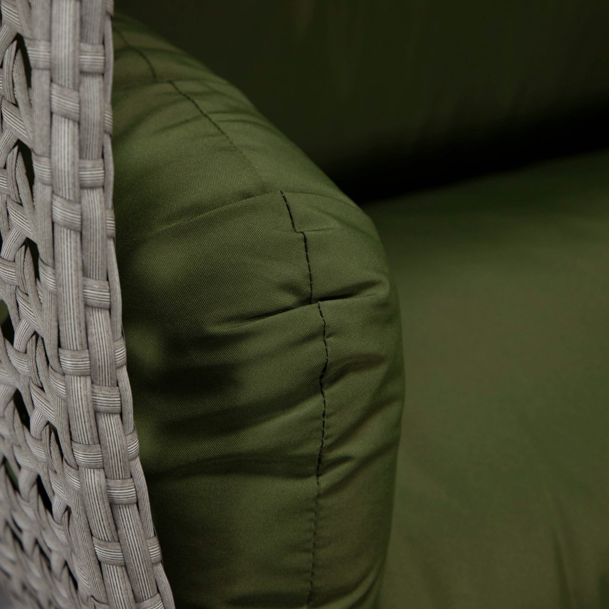 Mendoza 2 - Person Wicker Hanging Egg Swing Chair with Removable Cushions and Iron Base
