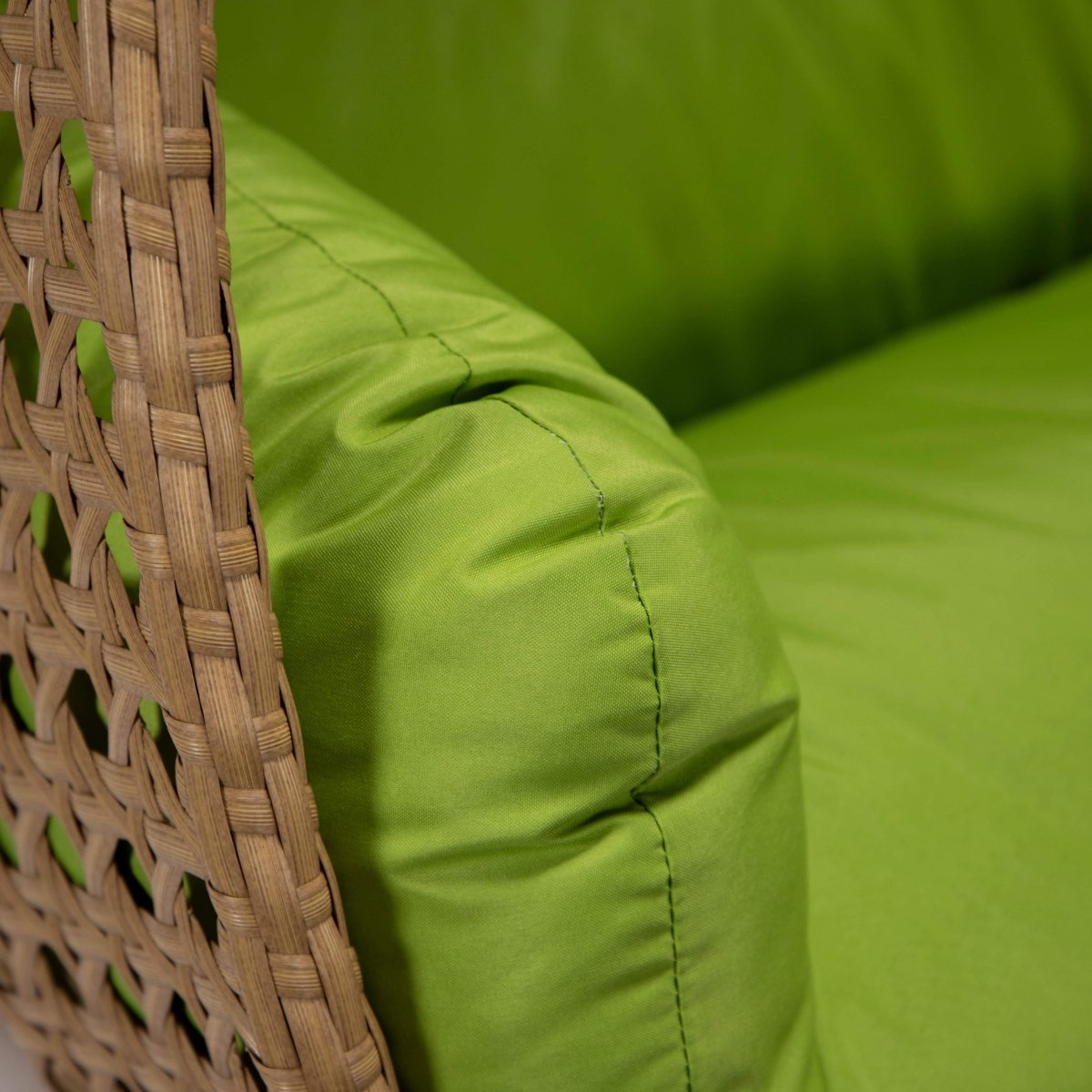 Mendoza 2 - Person Wicker Hanging Egg Swing Chair with Removable Cushions and Iron Base