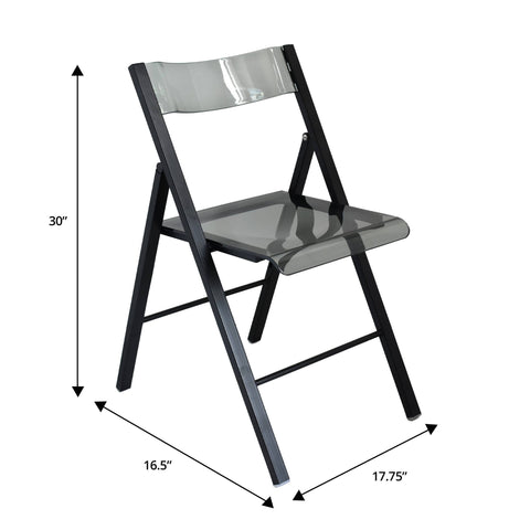 Menno Modern Acrylic Folding Chair