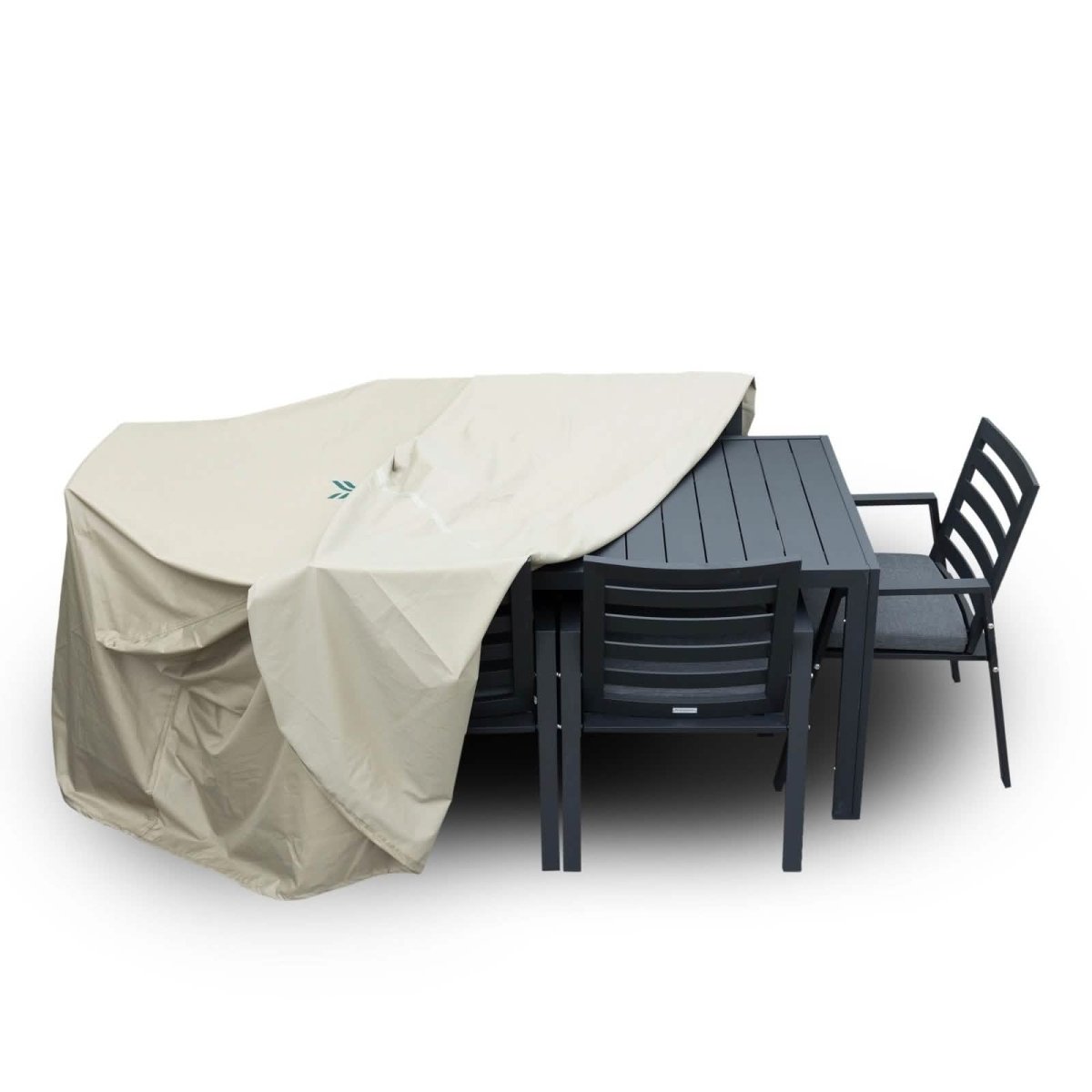 Mid-Century Modern Chelsea Rectangular Outdoor Furniture Rain Cover for 63" and 87" Patio Dining Set 63 Inch Dining Set Leisuremod