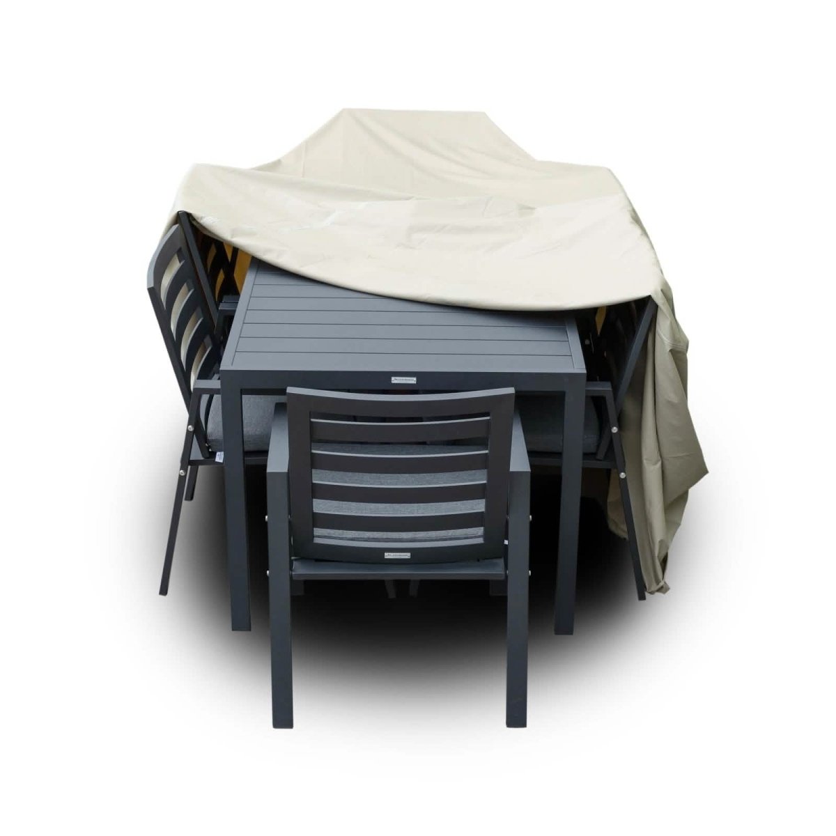 Mid-Century Modern Chelsea Rectangular Outdoor Furniture Rain Cover for 63" and 87" Patio Dining Set 63 Inch Dining Set Leisuremod