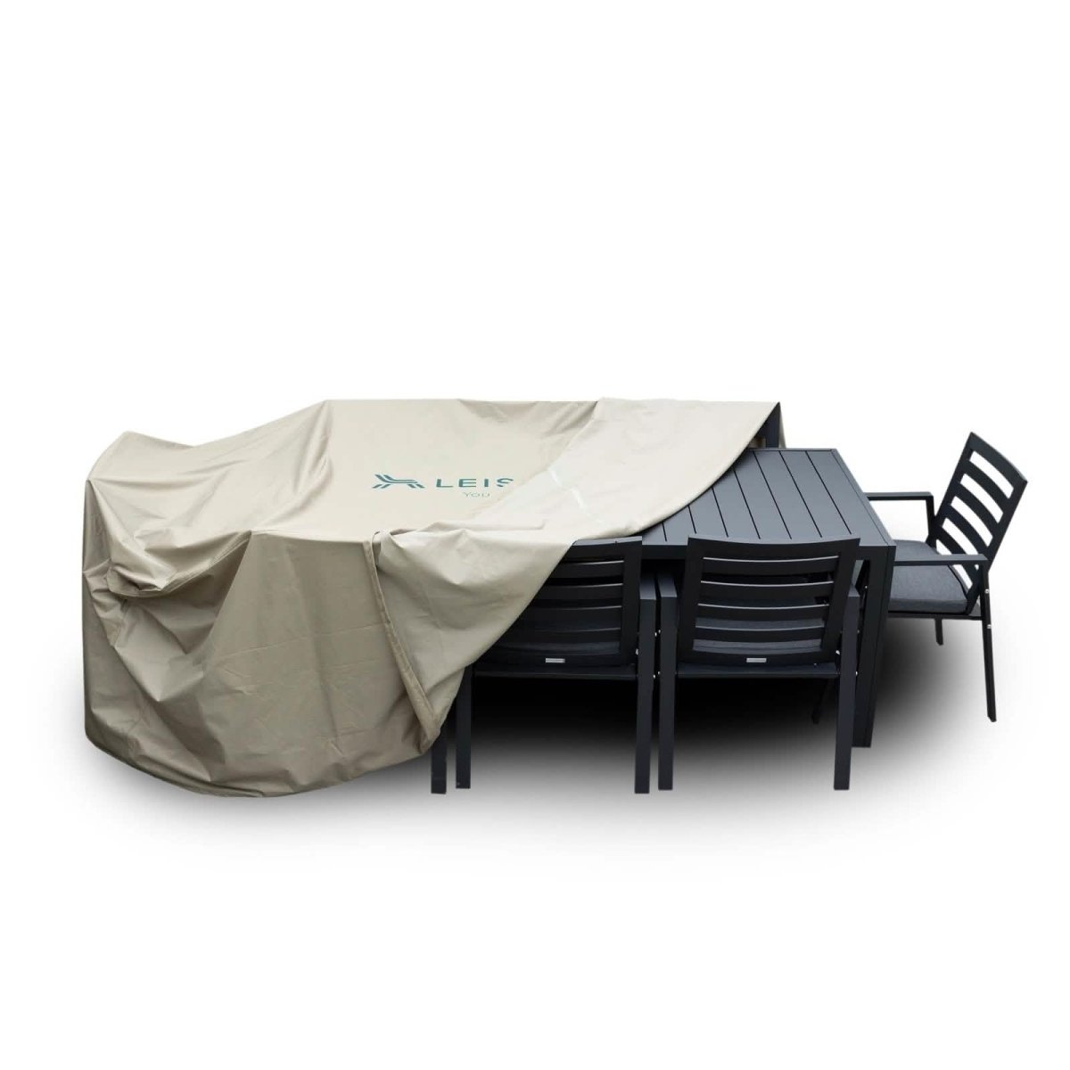 Mid-Century Modern Chelsea Rectangular Outdoor Furniture Rain Cover for 63" and 87" Patio Dining Set 63 Inch Dining Set Leisuremod