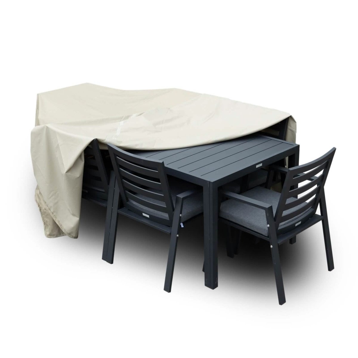 Mid-Century Modern Chelsea Rectangular Outdoor Furniture Rain Cover for 63" and 87" Patio Dining Set 63 Inch Dining Set Leisuremod