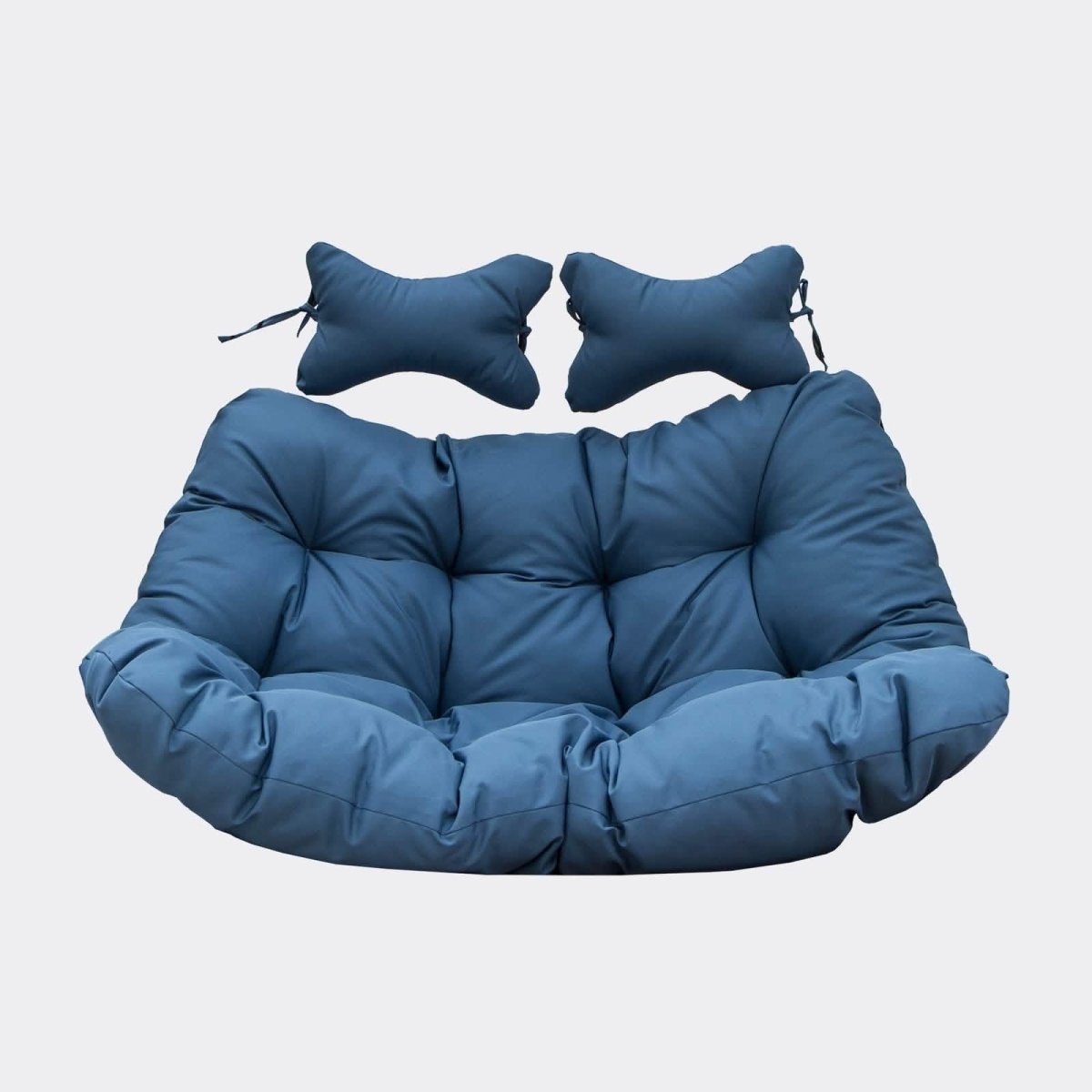 Modern Upholstered 2 Person Hanging Egg Swing Chair Cushion with Headrest