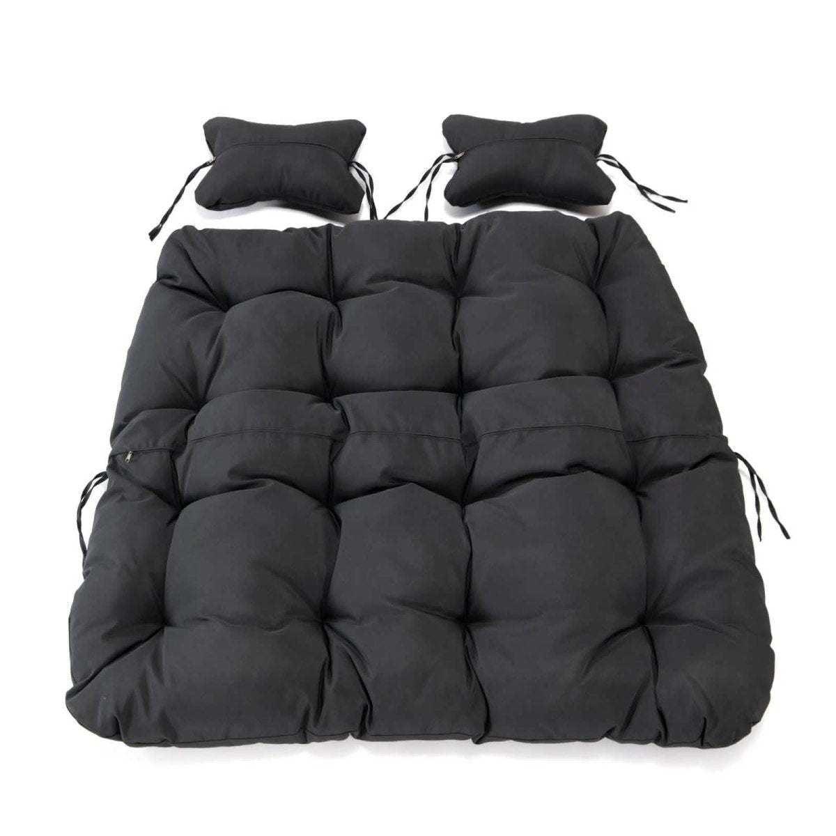 Modern Upholstered 2 Person Hanging Egg Swing Chair Cushion with Headrest