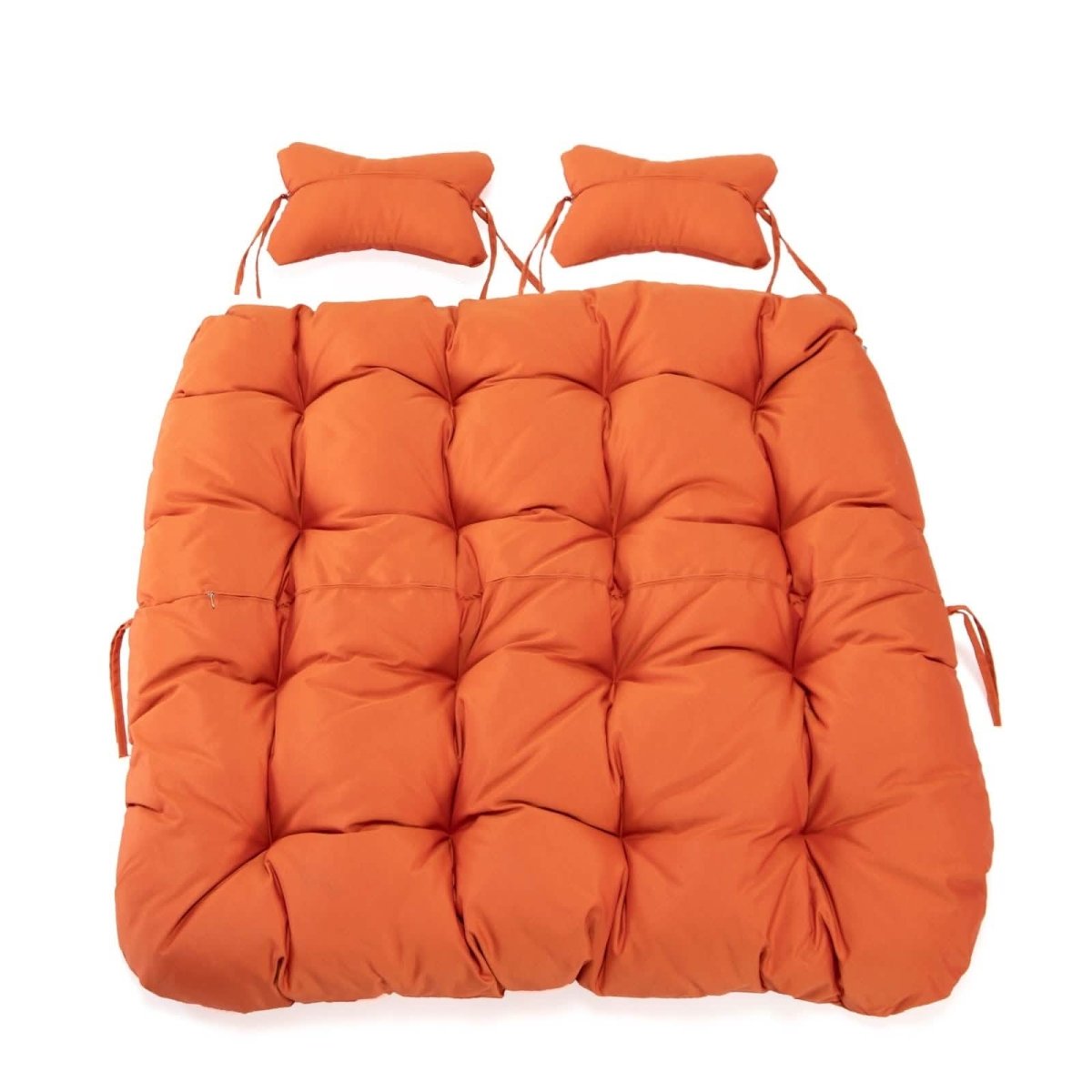 Modern Upholstered 2 Person Hanging Egg Swing Chair Cushion with Headrest