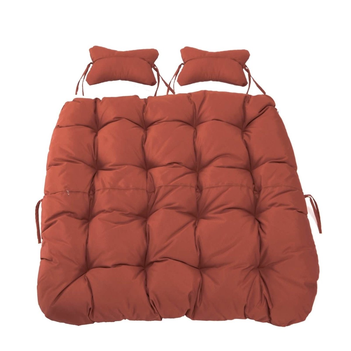 Modern Upholstered 2 Person Hanging Egg Swing Chair Cushion with Headrest