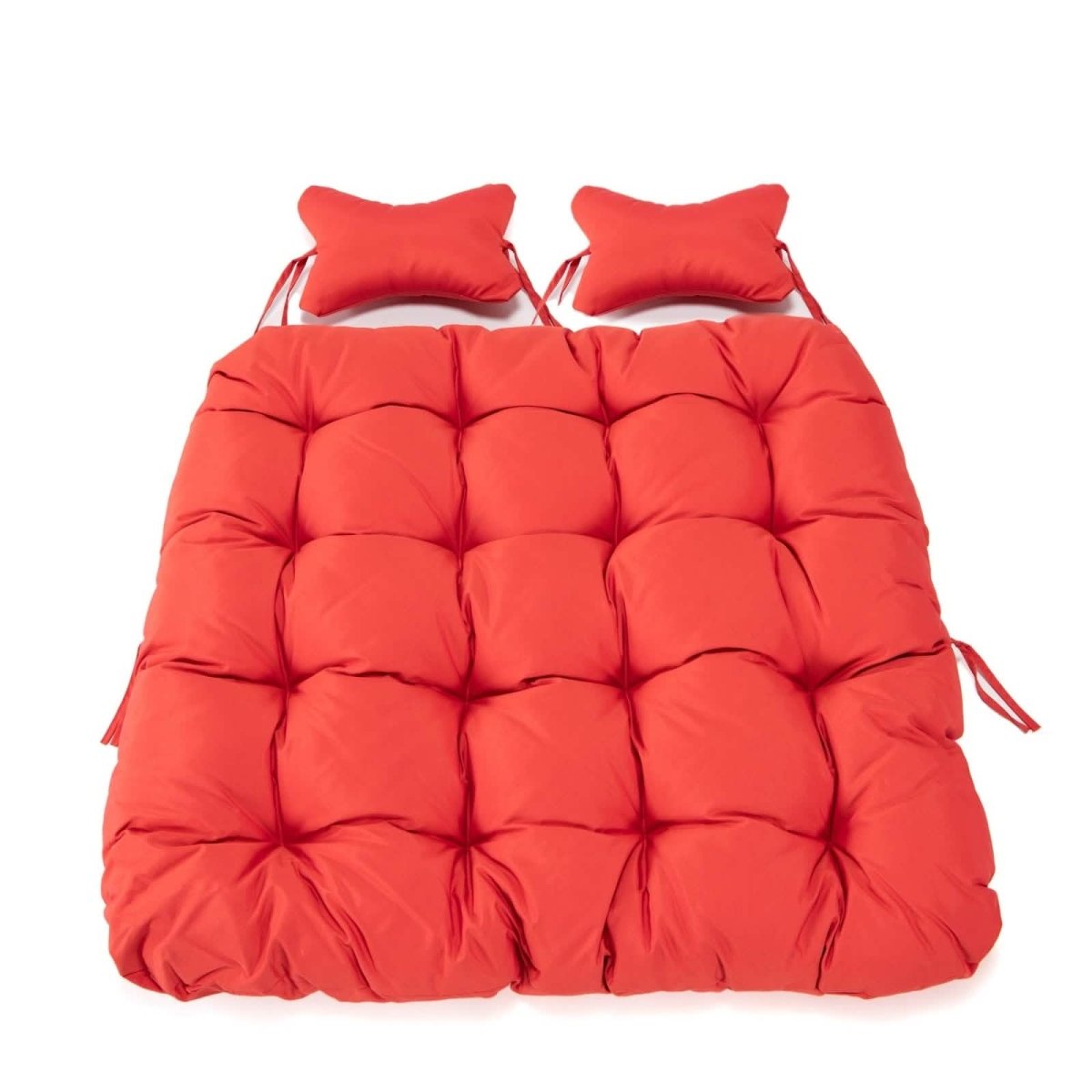 Modern Upholstered 2 Person Hanging Egg Swing Chair Cushion with Headrest