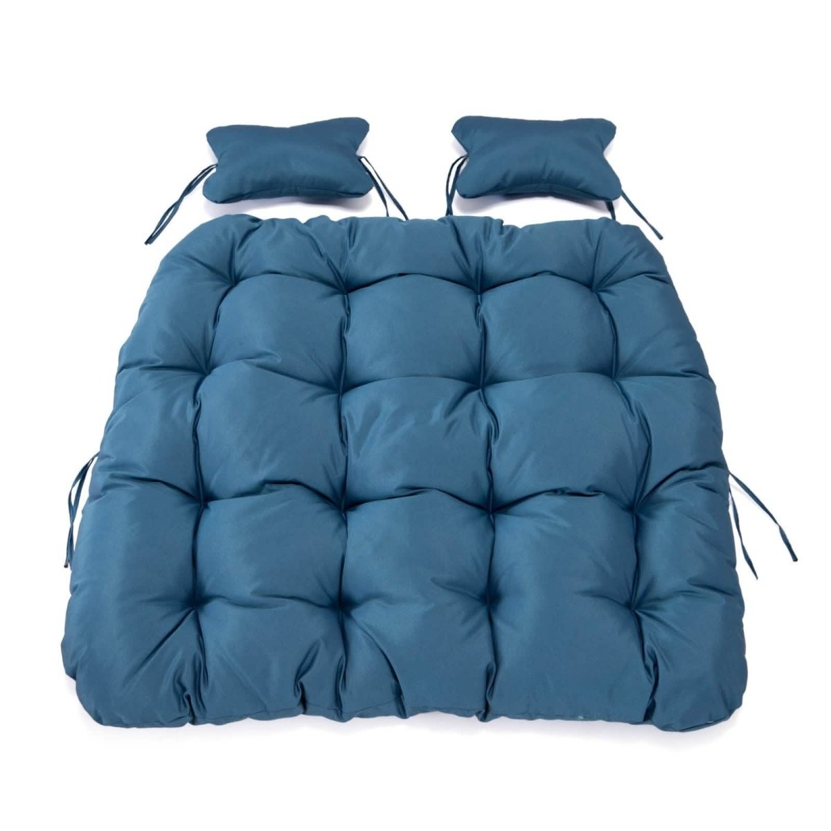 Modern Upholstered 2 Person Hanging Egg Swing Chair Cushion with Headrest