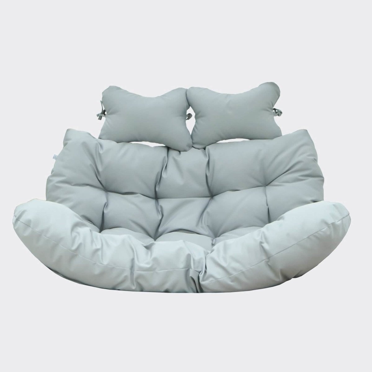 Modern Upholstered 2 Person Hanging Egg Swing Chair Cushion with Headrest