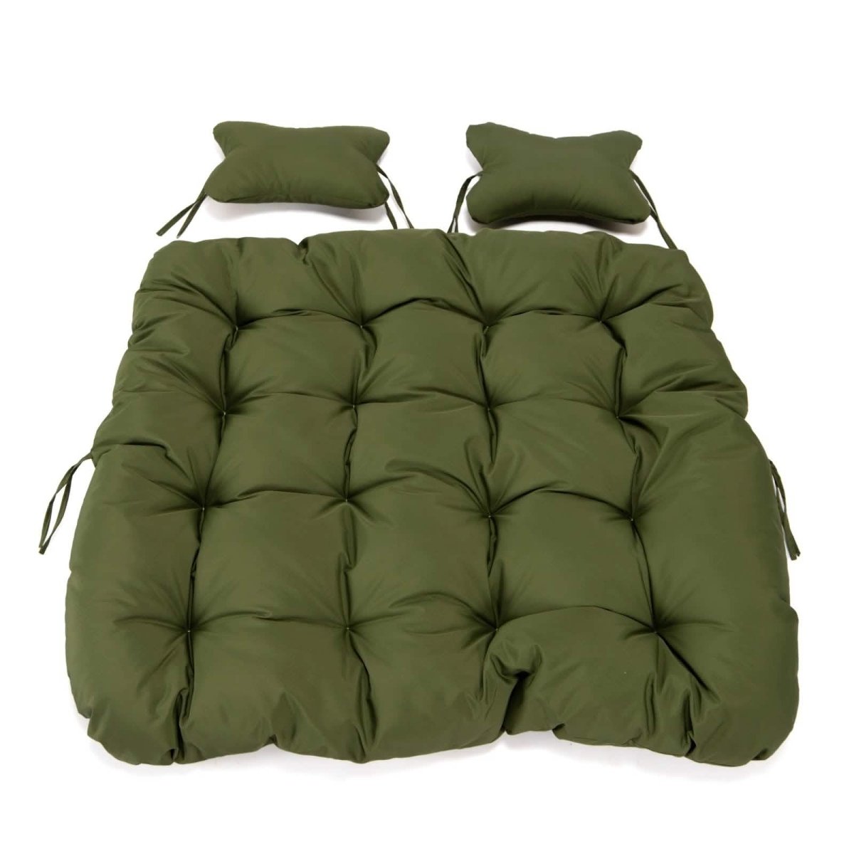 Modern Upholstered 2 Person Hanging Egg Swing Chair Cushion with Headrest