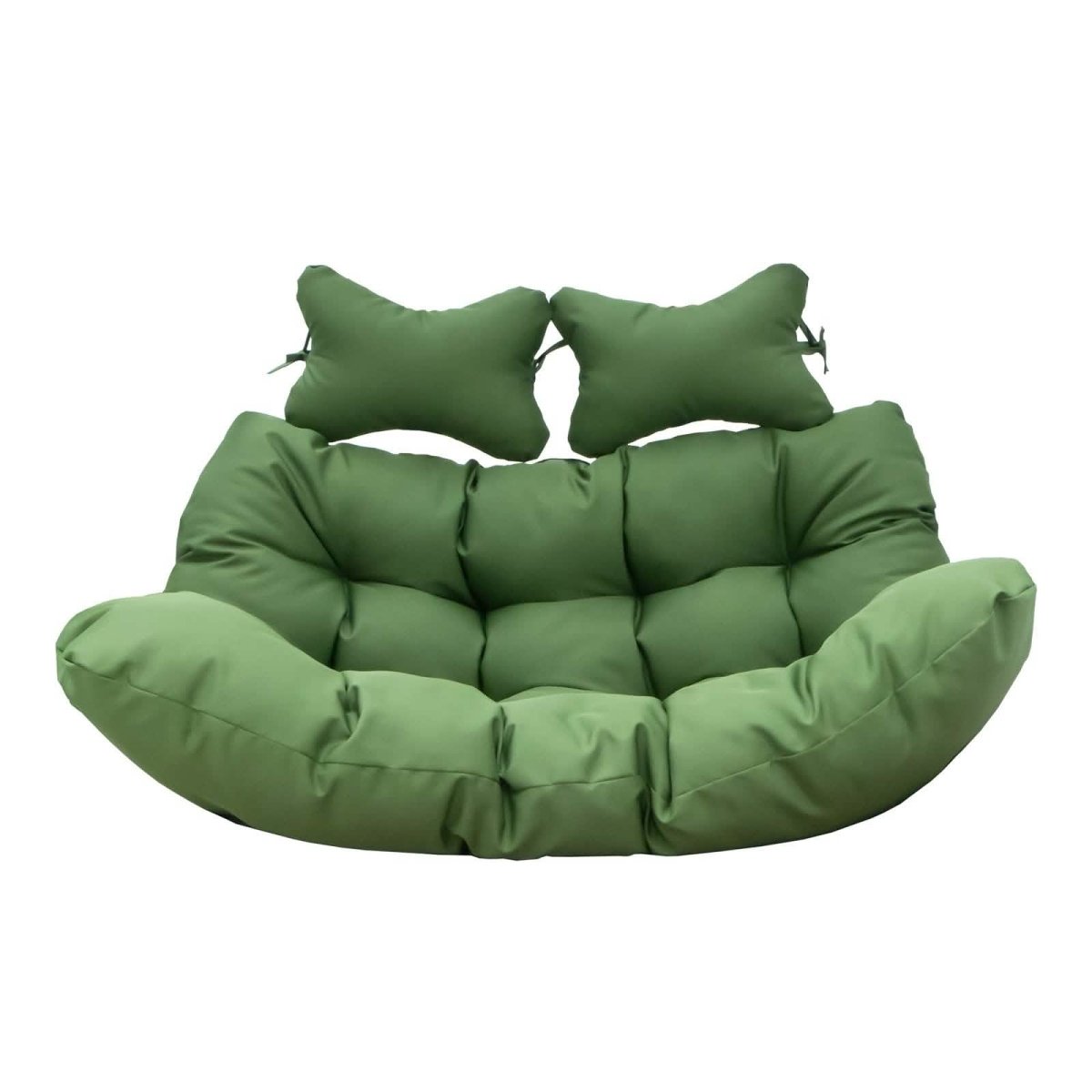 Modern Upholstered 2 Person Hanging Egg Swing Chair Cushion with Headrest