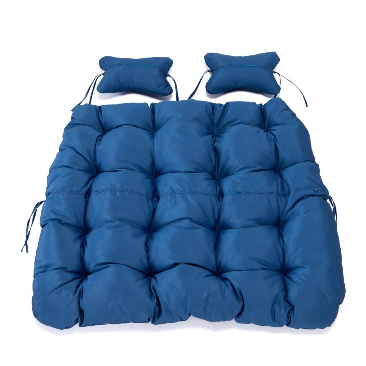 Modern Upholstered 2 Person Hanging Egg Swing Chair Cushion with Headrest