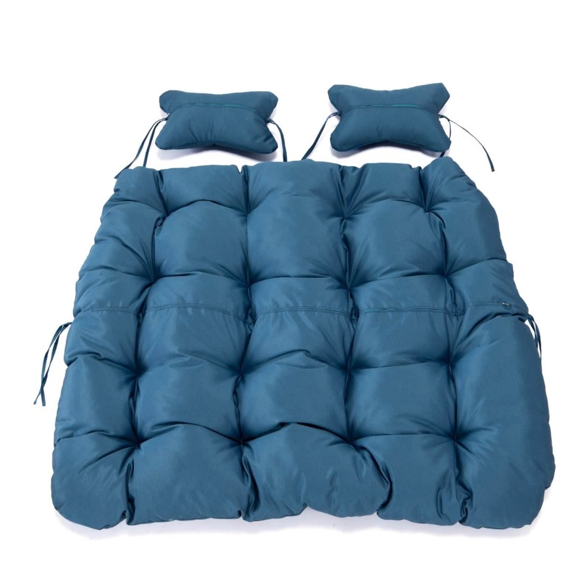 Modern Upholstered 2 Person Hanging Egg Swing Chair Cushion with Headrest