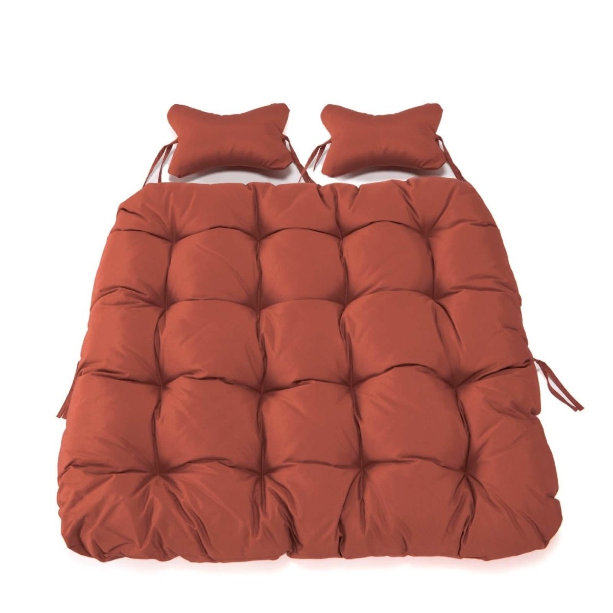 Modern Upholstered 2 Person Hanging Egg Swing Chair Cushion with Headrest