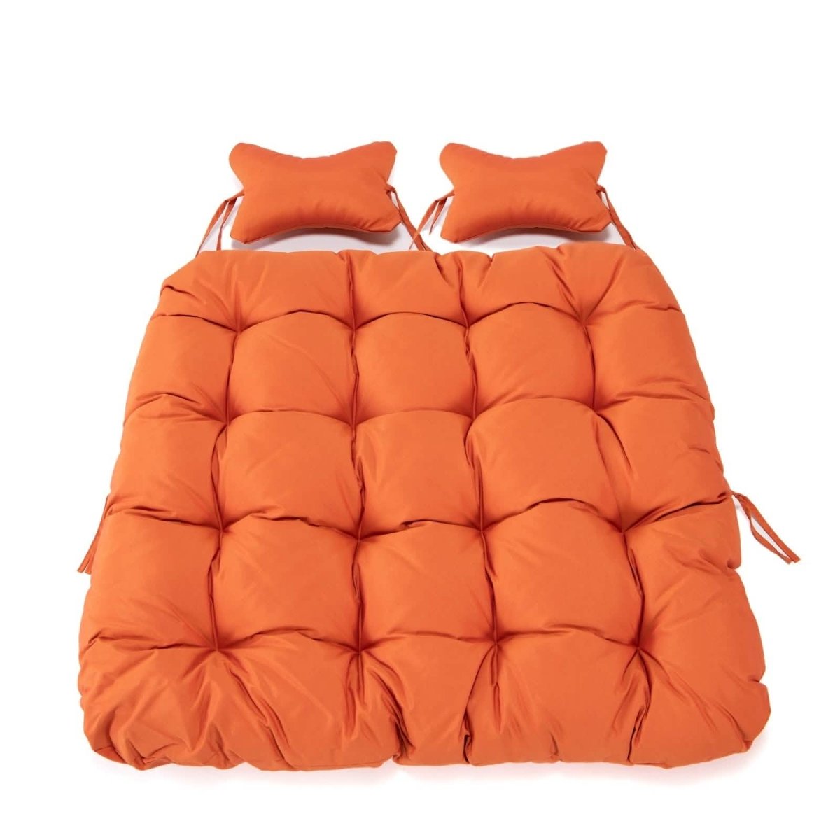Modern Upholstered 2 Person Hanging Egg Swing Chair Cushion with Headrest