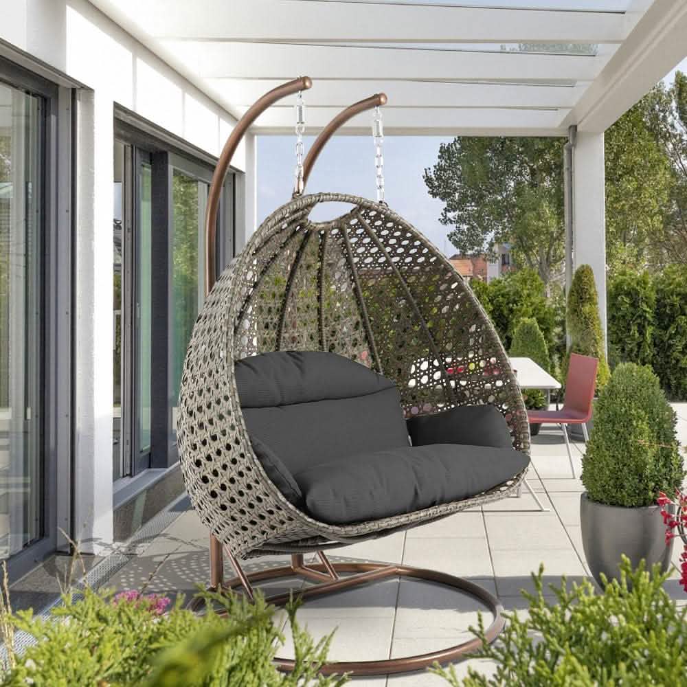 Modern Wicker Hanging Double Seater Egg Swing Chair