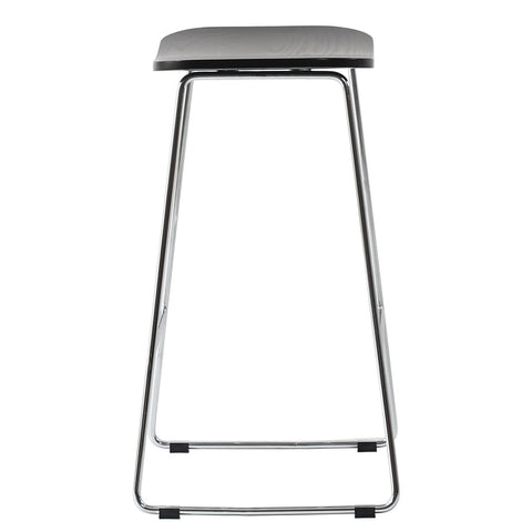 Melrose Modern Wood Counter Stool With Chrome Frame