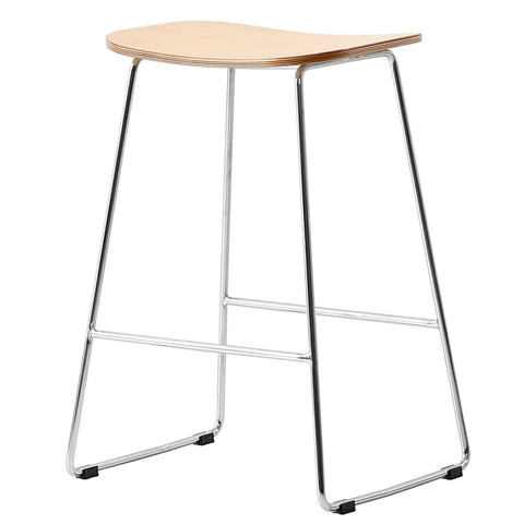 Melrose Modern Wood Counter Stool With Chrome Frame