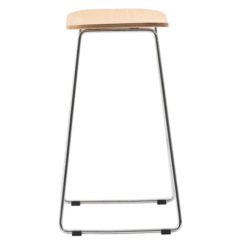 Melrose Modern Wood Counter Stool With Chrome Frame