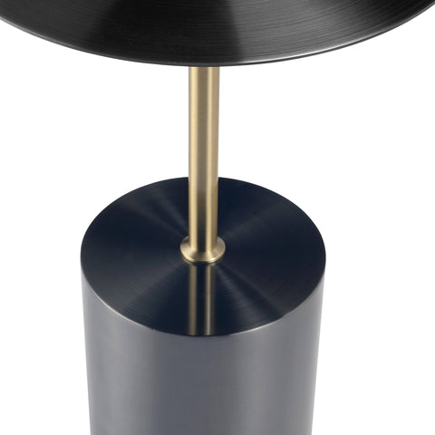 Malta Round Side Table Modern Accent End Table with Stainless Steel Pedestal Base