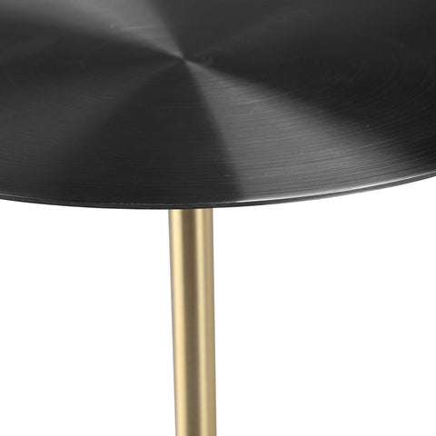 Malta Round Side Table Modern Accent End Table with Stainless Steel Pedestal Base