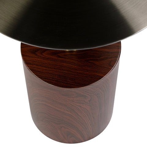 Malta Round Side Table Modern Accent End Table with Stainless Steel Pedestal Base