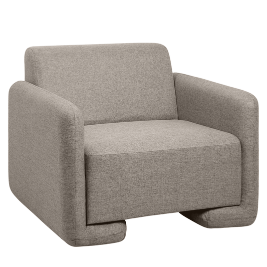 Nyta Accent Chair Upholstered in Linen/Boucle with Pine Wood Frame