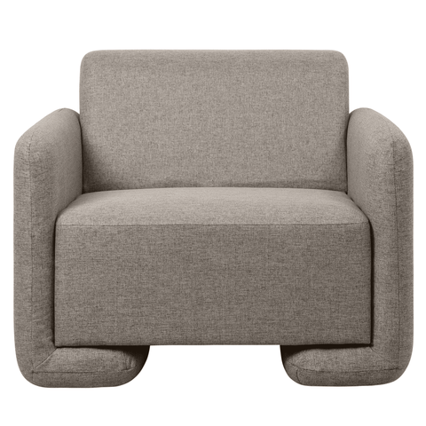 Nyta Accent Chair Upholstered in Linen/Boucle with Pine Wood Frame