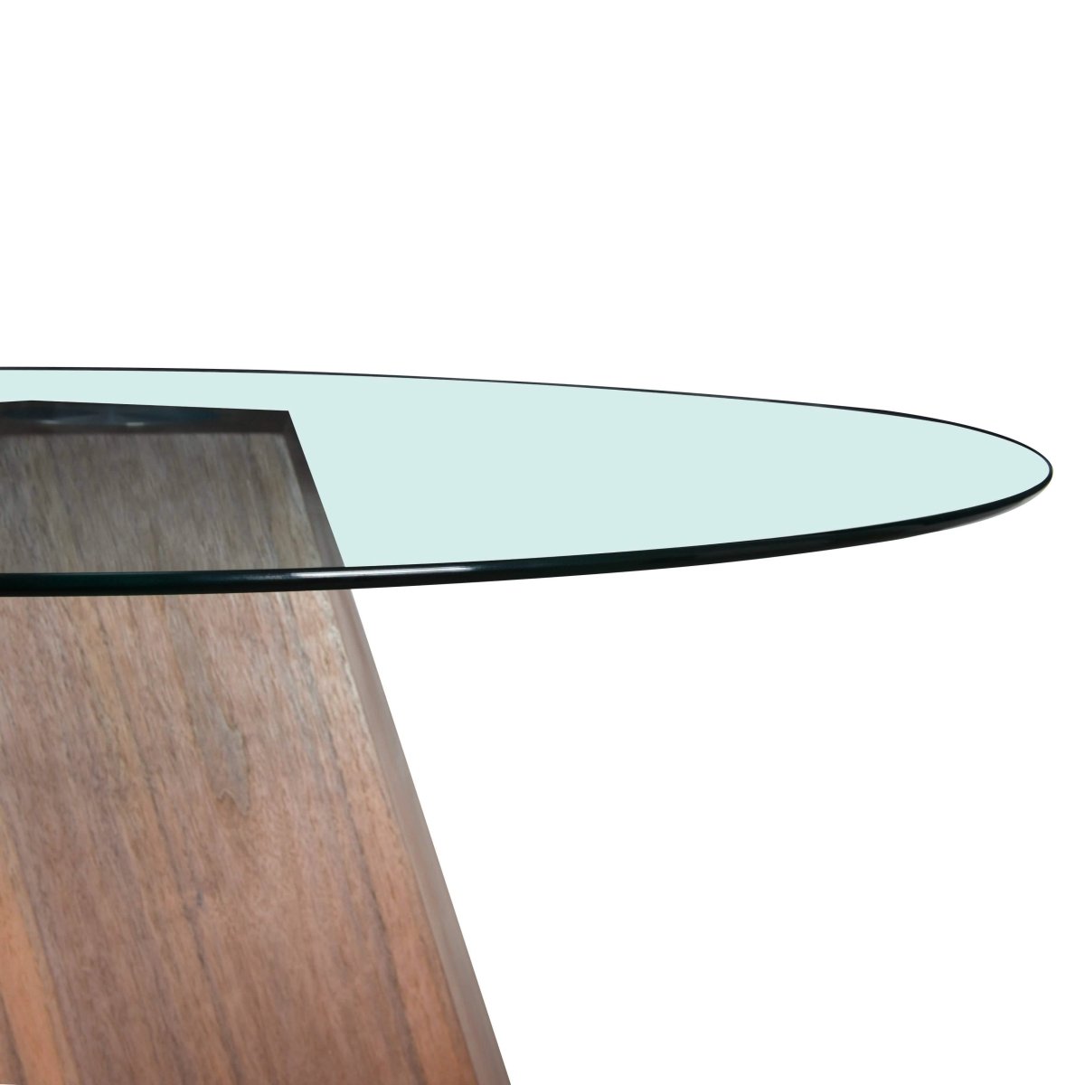 Nebo Modern Dining Table in Walnut Base with Glass/Sintered Stone Table Top