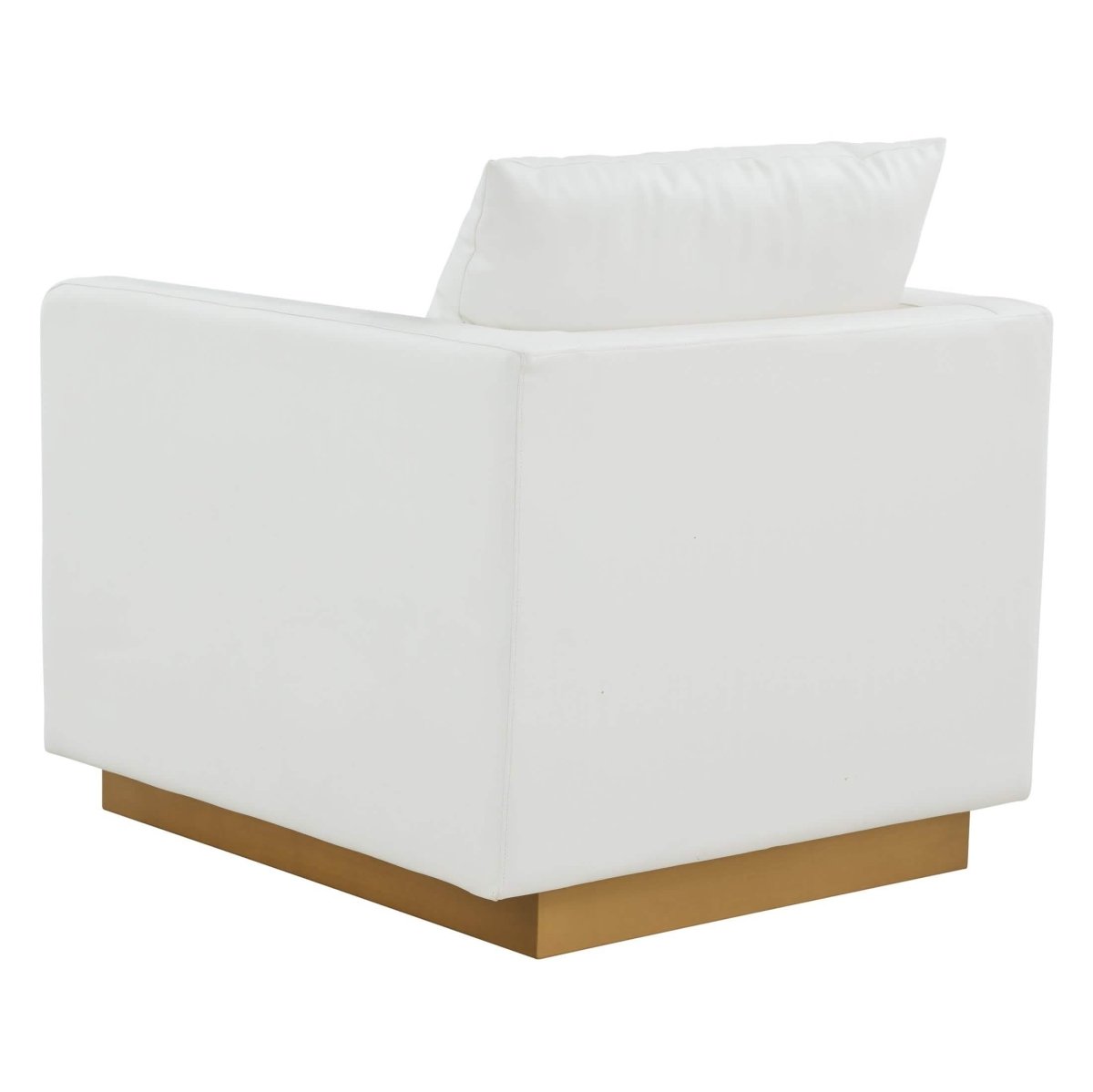 Nervo Modern Mid - Century Upholstered Velvet/Leather Accent Chair with Gold Base