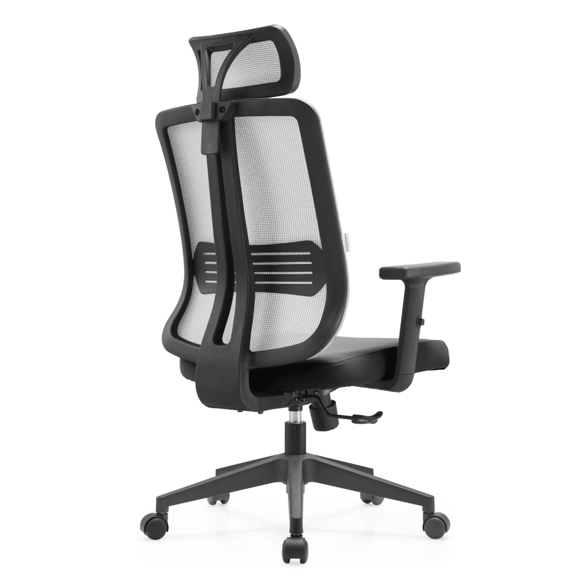Nift Adjustable Upholstered Office Chair with Foam Filled Seat and Mesh Back and Headrest