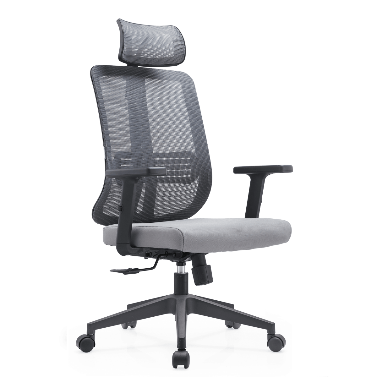 Nift Adjustable Upholstered Office Chair with Foam Filled Seat and Mesh Back and Headrest