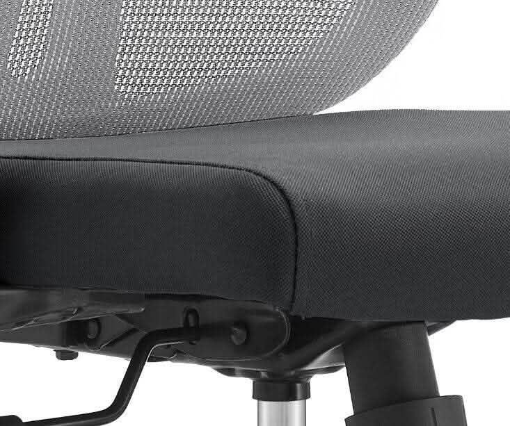 Nift Adjustable Upholstered Office Chair with Foam Filled Seat and Mesh Back and Headrest