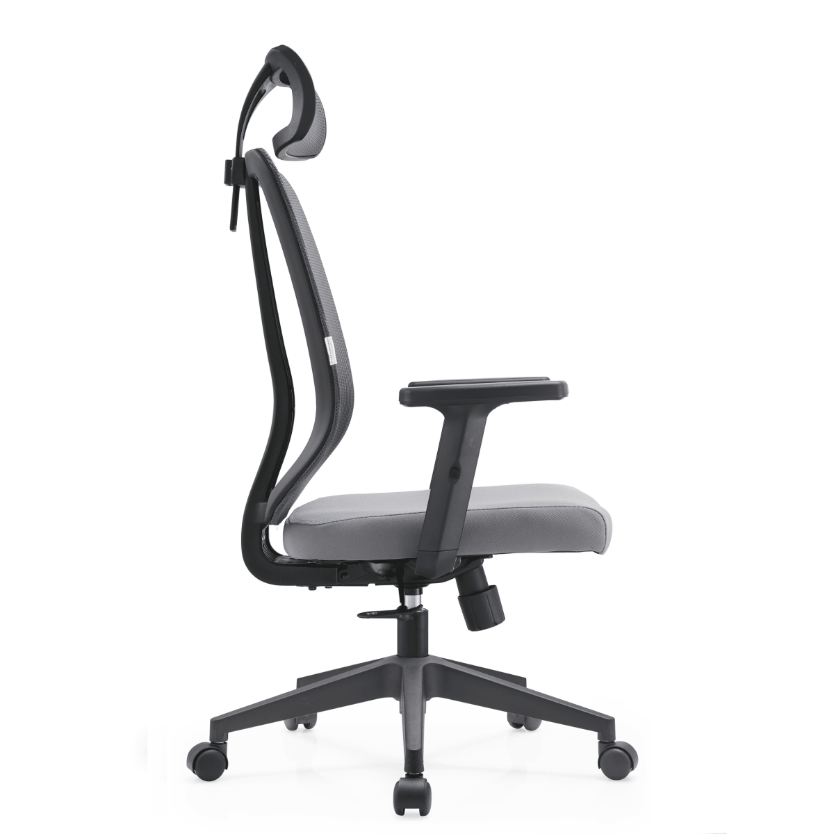 Nift Adjustable Upholstered Office Chair with Foam Filled Seat and Mesh Back and Headrest