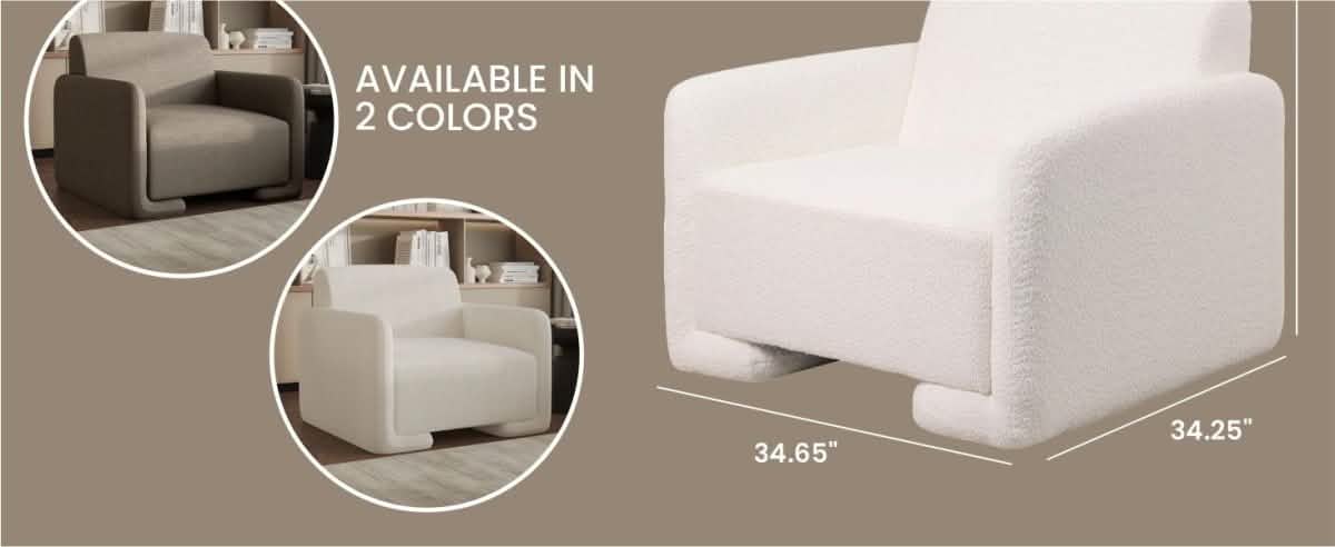 Nyta Accent Chair Upholstered in Linen/Boucle with Pine Wood Frame