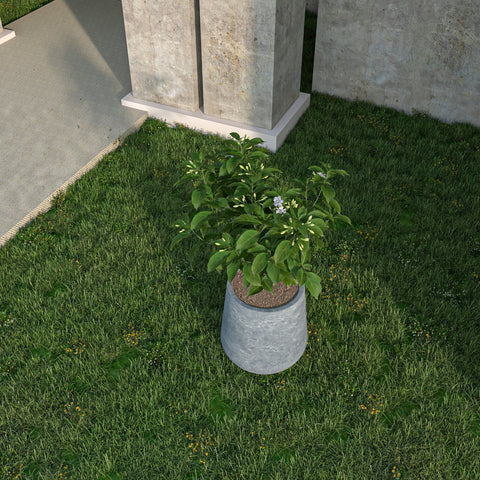 Orchid Modern Tapered Round Planter Pot in Fiberstone and Clay Weather Resistant Design