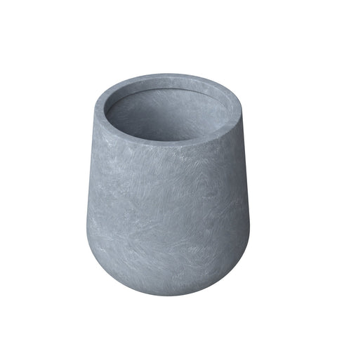 Orchid Modern Tapered Round Planter Pot in Fiberstone and Clay Weather Resistant Design