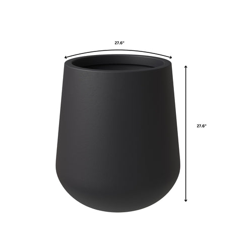 Orchid Modern Tapered Round Planter Pot in Fiberstone and Clay Weather Resistant Design