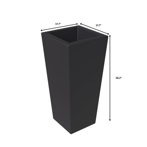 Orna Fiberstone and MgO Clay Weather-Resistant Tapered Square Planter for Home and Garden