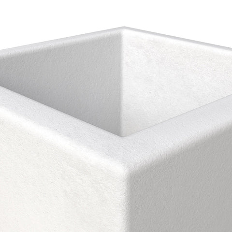 Orna Fiberstone and MgO Clay Weather-Resistant Tapered Square Planter for Home and Garden