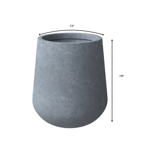 Orchid Modern Tapered Round Planter Pot in Fiberstone and Clay Weather Resistant Design