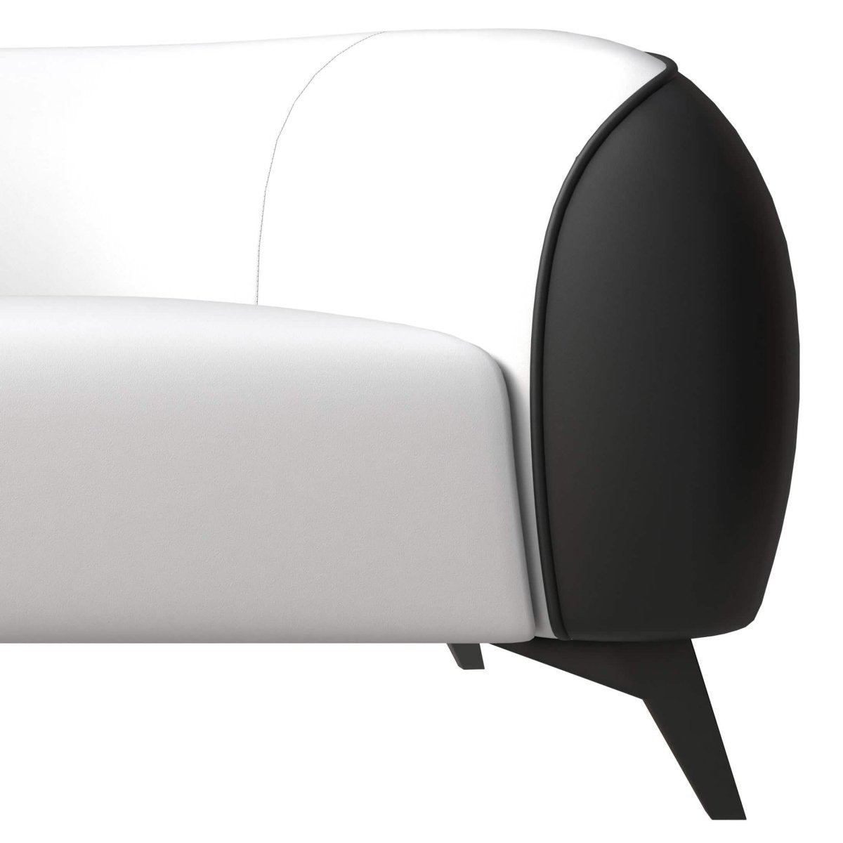 Opula 3 - Piece Leather Sofa Set with Solid Wood Frame and Stainless Steel Legs