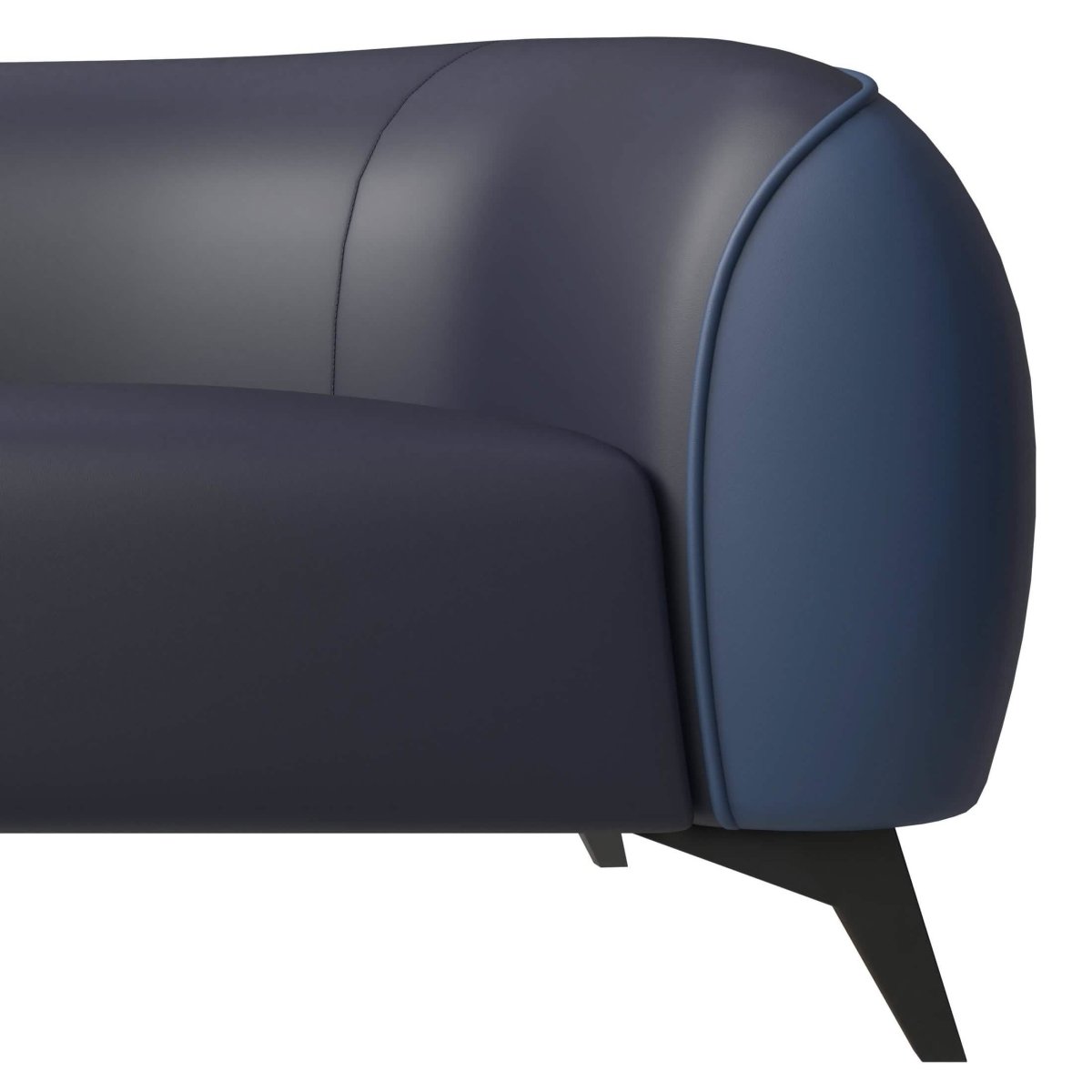 Opula 3 - Piece Leather Sofa Set with Solid Wood Frame and Stainless Steel Legs