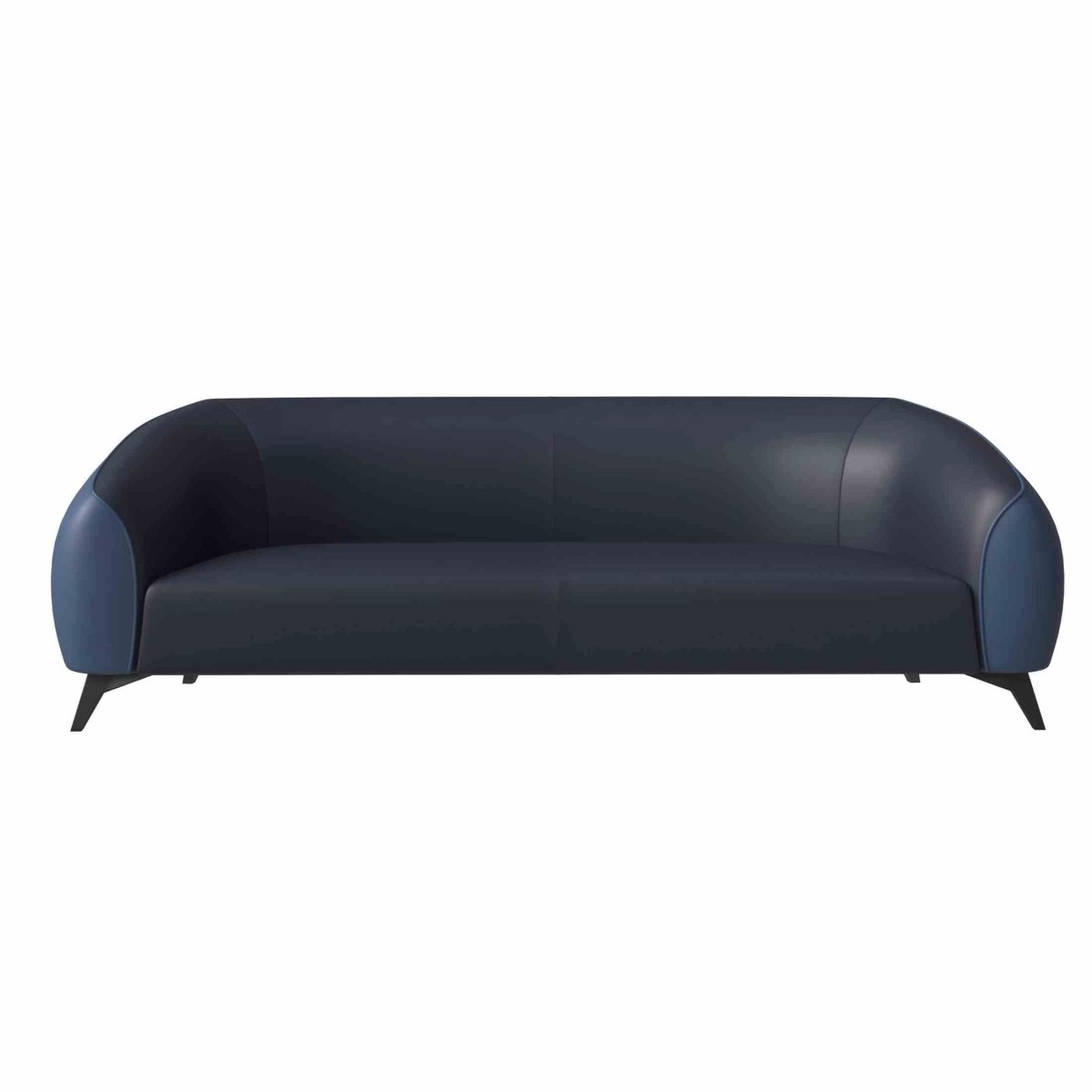 Opula 3 - Seater Leather Sofa with Stainless Steel Legs