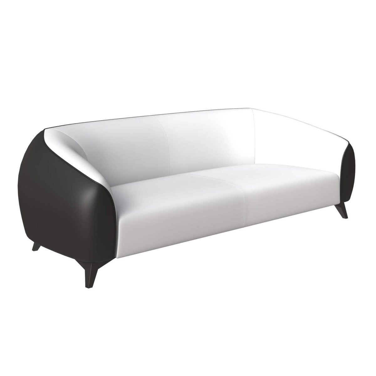 Opula 3 - Seater Leather Sofa with Stainless Steel Legs