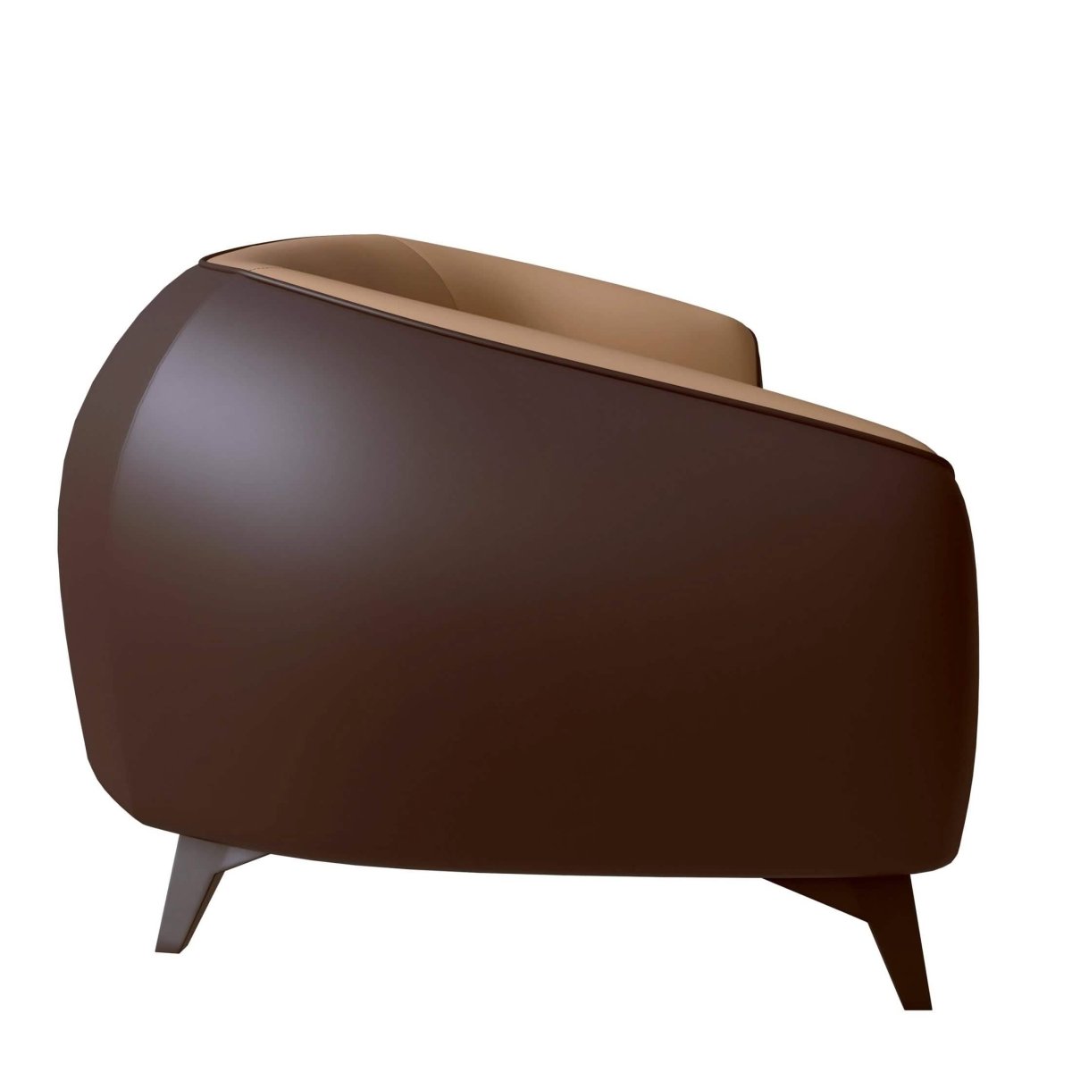 Opula 3 - Seater Leather Sofa with Stainless Steel Legs
