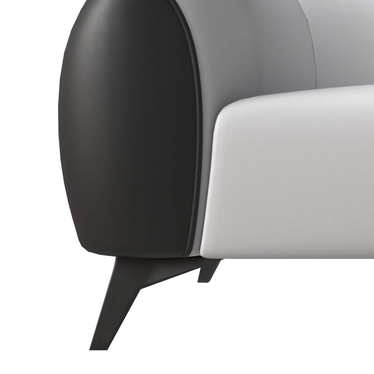 Opula 3 - Seater Leather Sofa with Stainless Steel Legs