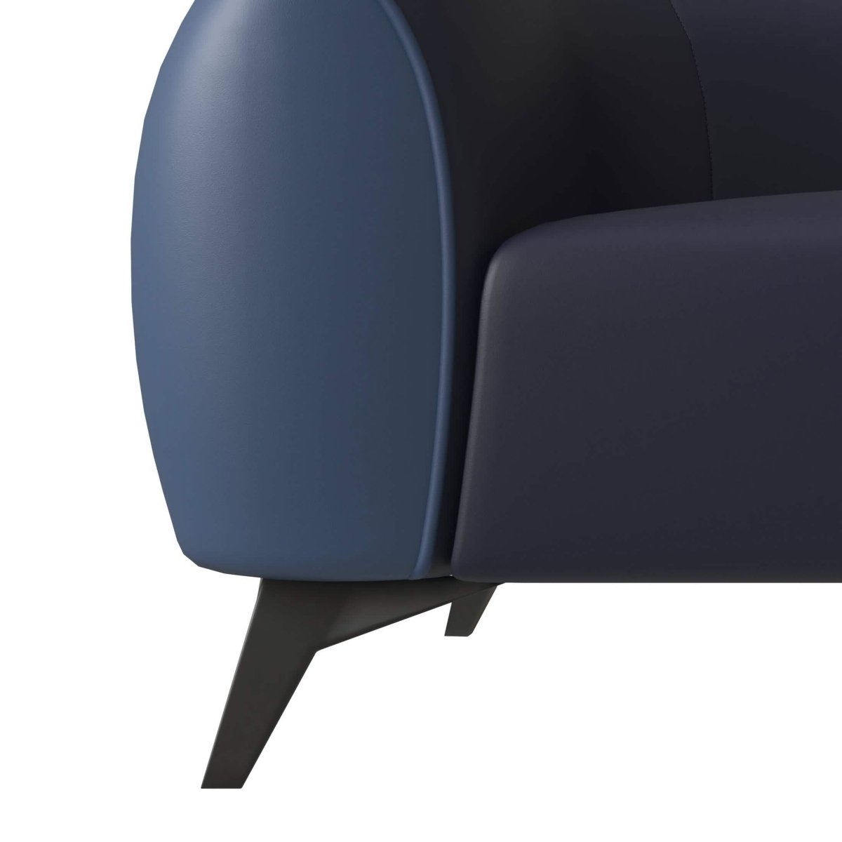 Opula 3 - Seater Leather Sofa with Stainless Steel Legs